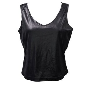 Vintage Metallic Black party tank top